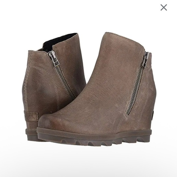 Sorel Boots Womens 9 Joan of Arctic II Wedge Waterproof Brown Leather Booties - Picture 2 of 11